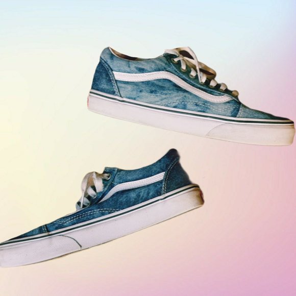 Vans Shoes - Old Skool Denim Vans size Women 9/Men 7,5